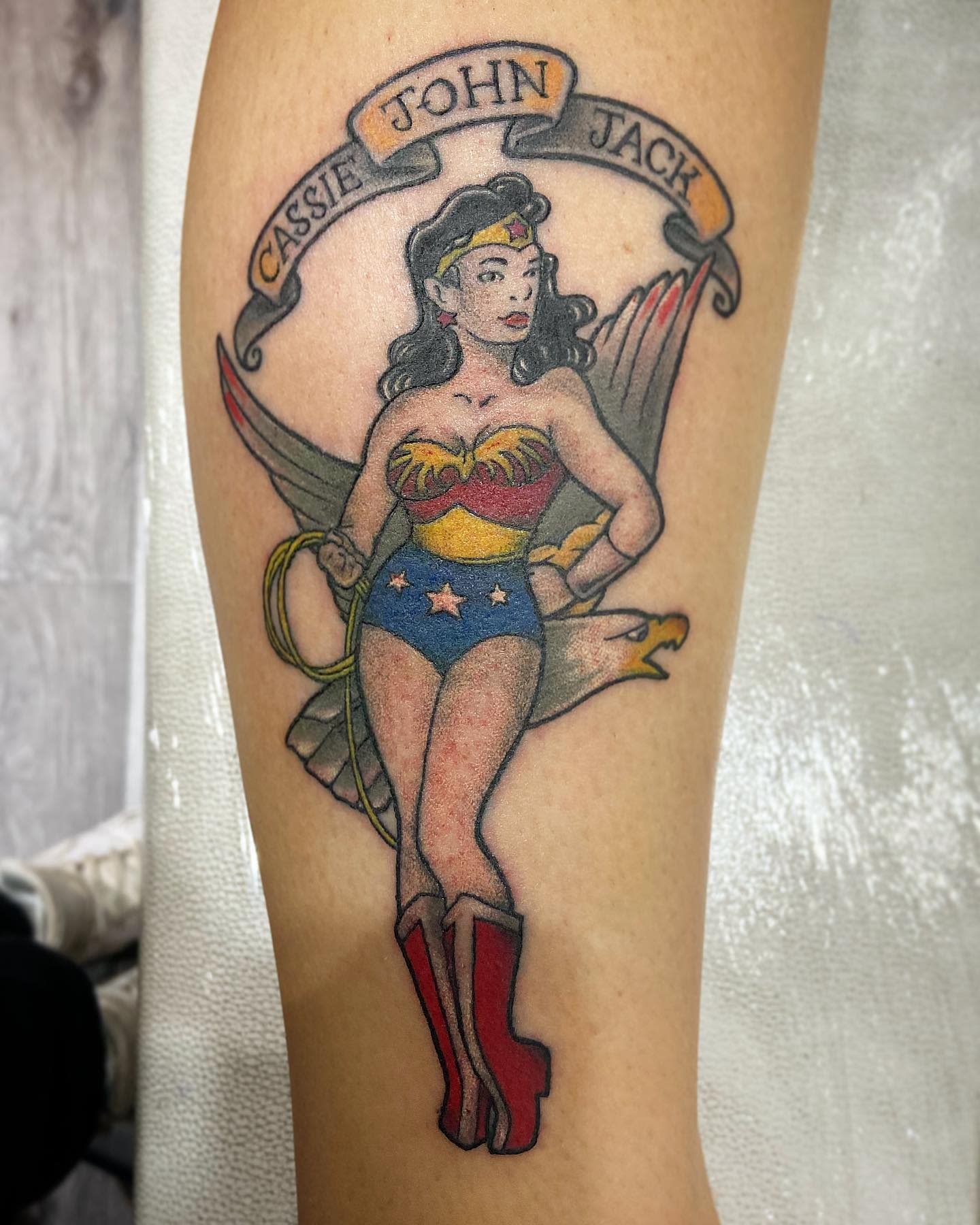 Pin Up Wonder Woman Tattoo -tobys_tatts